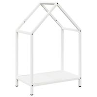 VidaXL Brandhoutrek 40x25x60 cm koudgewalst staal wit - thumbnail