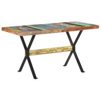 vidaXL Eettafel 140x70x76 cm massief gerecycled hout - thumbnail