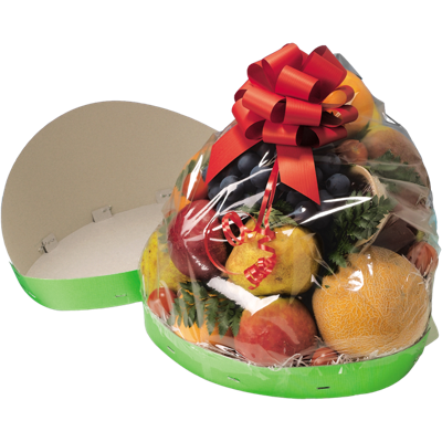 Schaal | fruitschaal | karton + PE | ovaal | 330x200x goud | 10 stuks