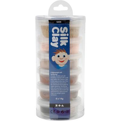 Creativ Company Silk clay, huidskleur, 6dlg.