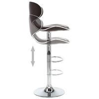 Barstoelen 2 st kunstleer bruin - thumbnail