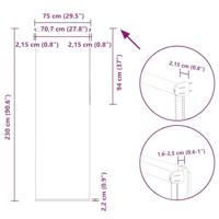 Rolgordijn verduisterend 75x230cm stofbreedte 70,7 cm polyester - thumbnail