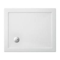 Crosswater Showertray douchebak afvoer links 100x80x4cm rechthoek wit ST0R81000 - thumbnail