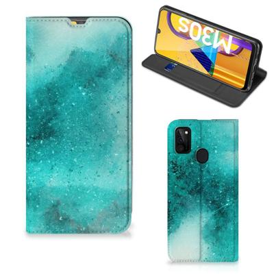 Bookcase Samsung Galaxy M30s | M21 Painting Blue Bookcase Samsung Galaxy M30s | M21 Painting Blue
