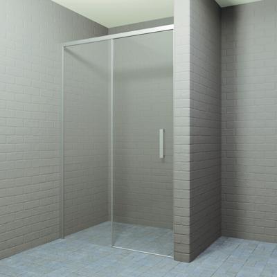 Nisdeur Boss & Wessing Linea met Vast Paneel 120x200 cm 8 mm Soft Close NANO Glas RVS Look Boss & Wessing