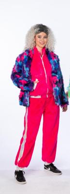 Pluche Jas Blauw/Paars/Pink Premium