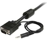 2M COAX HIGH RESOLUTION MONITOR VGA CABLE WITH AUDIO M/M - thumbnail