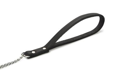 Hondenriem met ketting 120cm x 12mm zwart