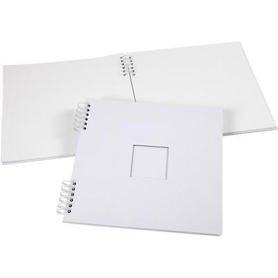 Creativ Company Spiraal gebonden scrapbook, afm 30,5x30,5 cm, 250 gr, wit, 1 stuk Creativ Company Spiraal gebonden scrapbook, afm 30,5x30,5 cm, 250 gr, wit, 1 stuk