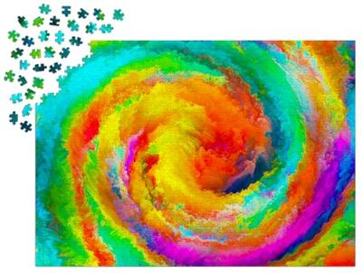 Colorful Gradient Swirl Puzzel 1000 Stukjes
