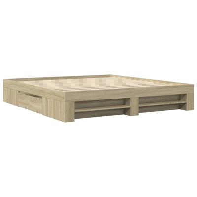 Bedframe zonder matras hout sonoma eikenkleurig 180x200 cm