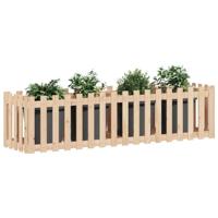 Plantenbak verhoogd met hekontwerp 200x50x50 cm grenenhout - thumbnail