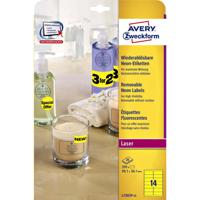 Etiket Avery L7263Y-25 99.1x38.1mm neon geel 350 etiketten | 5 stuks - thumbnail