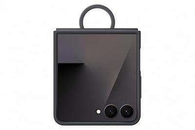 Samsung Ring Case (Silicone) voor Samsung Galaxy Z Flip7 5G Telefoonhoesje Zwart - thumbnail