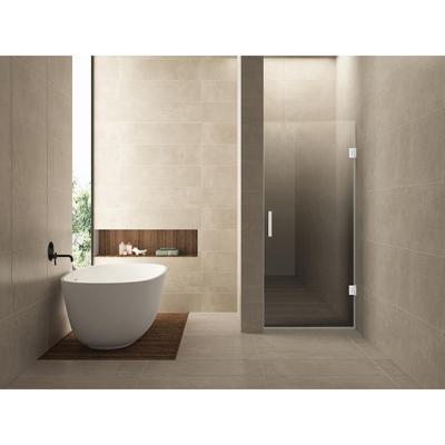 Wiesbaden Less Nisdeur Rechts - 800x2000x8mm - Nano - Spiegelrook naar Helder Glas - Mat Wit