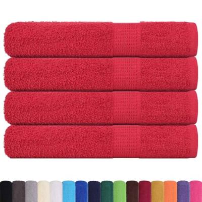 VidaXL Saunahanddoeken frogn 4 st 80x200 cm 360 g/m² rood