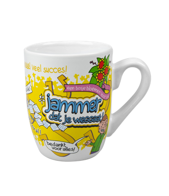 Cartoonmok jammer dat je weggaat