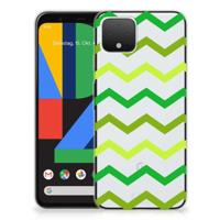 Google Pixel 4 | TPU bumper | Zigzag Groen - thumbnail