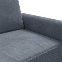 Tweezitsbank 140 cm fluweel donkergrijs - thumbnail