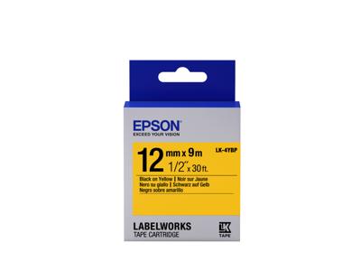 Epson Pastel Tape - LK-4YBP Pastel Blk/Yell 12/9