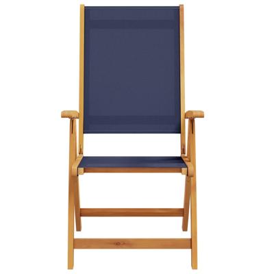 Tuinstoelen inklapbaar 4 st massief acaciahout en textileen