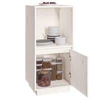 Dressoir 38x35x80 cm massief grenenhout wit - thumbnail
