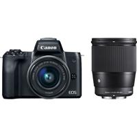 Canon EOS M50 Zwart + 15-45mm IS STM + Sigma 16mm f/1.4 DC DN - thumbnail