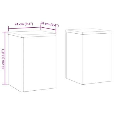 Plantenstandaard 2 pcs Antraciet 24 x 24 x 35 cm Staal
