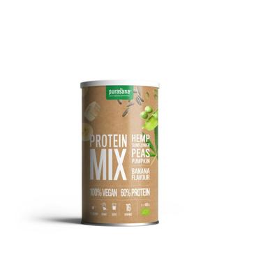 Purasana Protein mix pea sunflower hemp banana vegan bio 400 Gram