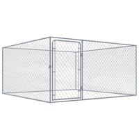 Hondenkennel voor buiten 2x2x1 m gegalvaniseerd staal - thumbnail