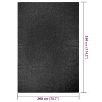 VidaXL Vloerkleed zizur binnen en buiten 200x290cm jute look antraciet - thumbnail