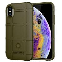 Volledige dekking schokbestendig TPU Case voor iPhone XS (groen) - thumbnail