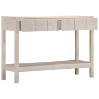 Wandtafel 110x35x75 cm massief mangohout wit - thumbnail