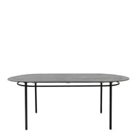 HKliving ovale eettafel zwart - thumbnail