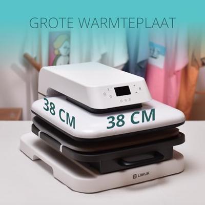 Loklik Auto Heat Press Transferpers Wit