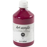 Creativ Company Acryl verf, semi-glanzend, semi-transparant, donkerrood, 500 ml/ 1 fles - thumbnail