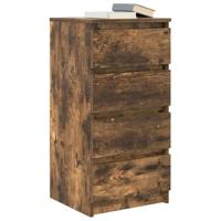 Dressoir 37,5x35x76 cm bewerkt hout gerookt eikenkleurig - thumbnail