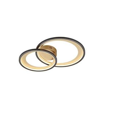 Trio Mat zwarte plafondlampGranada 59cm zwart met goud - 673810232