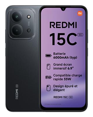 Redmi 15C 5G Midnight Black, 4 GB RAM, 256 GB ROM