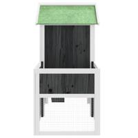 Konijnenhok 170x63x113 cm massief grenenhout grijs - thumbnail