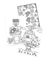 Haza Witbaard Kleurboek robot - thumbnail