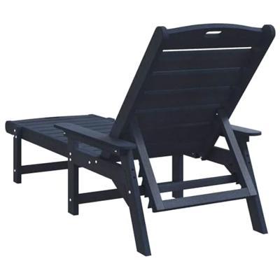 Ligstoel 2 pcs Marineblauw 195,5 x 53 x 98,5 cm Polyetheen