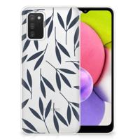 Samsung Galaxy A03S | TPU Case | Leaves Blue - thumbnail