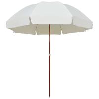 VidaXL Parasol met stalen paal 300 cm zandkleurig - thumbnail
