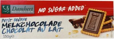 Damhert minder suikers Petit Beurre melkchocolade