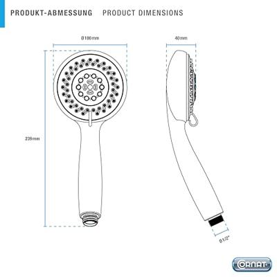 Cornat Doucheset Reina 5S Chroom - TECB3435 Cornat Doucheset Reina 5S Chroom - TECB3435