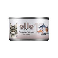 OLLO Cat nr 12 Tuna & Chicken with shrimp in jelly - nat kattenvoer - 70g - thumbnail
