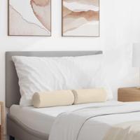 Bolster Kussens 2 pcs Beige 15 x 40 cm Microvezel Stof - thumbnail