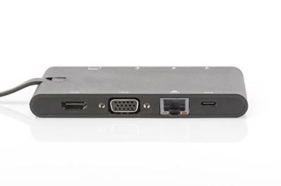 Digitus DA-70865 notebook dock & poortreplicator Bedraad USB 3.2 Gen 1 (3.1 Gen 1) Type-C Zwart