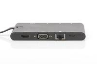 Digitus DA-70865 notebook dock & poortreplicator Bedraad USB 3.2 Gen 1 (3.1 Gen 1) Type-C Zwart - thumbnail